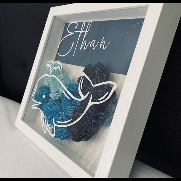 Baby Shark Roses Shadow Box - Picture 2 of 3